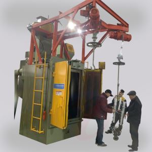 Hook shot blasting machine