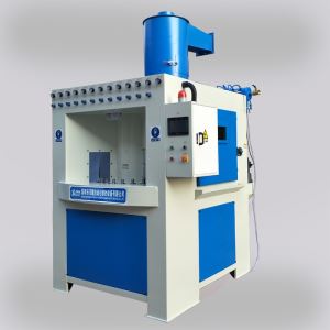 Turntable automatic sandblasting machine